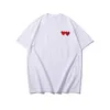 Spela T -shirt Mens Designer Shirts Red Heart Shirt Casual Cotton Embroidery Short Sleeve Summer T Shirt Asiatiska storlekar Hög Quanlity Tshirts broderi Hög kvalitet