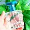 Storage Bottles 30ml Crystal Glass Empty Spray Perfume Bottle Color T-shaped Cover Square 100PCS/LOT