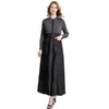 Casual Dresses 2024 Muslim For Women Elegant Female Long One-piece Denim Dress Gown Office Lady's Commuting Clothes Feminine Outfits