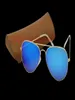 Vendi un nuovissimo designer di moda color mirror uomini donne occhiali da sole Politi Uv400 Occhiali da sole sportivi vintage oro blu 58mm 62mm Len2455922