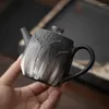 Ensembles de voies de thé Vintage Tapot Relief Lotus Seedpod Handle Pot Hand Ewer Tea Set Stoare Petite taille