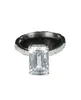 Original 925 Sterling Silver Engagement Wedding Rings for Women Luxury Emerald Cut 4CT Simulated Diamond Platinum Jewelry Storlek 513180345