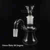 Glass Ash Catcher med gratis glasskålar 14mm 18mm Glass Bong Water Catchers Thick Pyrex Clear Bubbler Ashcatcher 45 90 grad