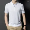 Heren Polos Browon 2024 Zomer tops Smart Casual Polo Shirt For Men Solid Short Sleeve Cotton T Kleding Homme