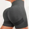 Heupheffen shorts, 3/4 hoge taille buik aanscherping externe yogabroek, damesloop, sport en fiess shorts F41619