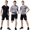 Erkeklerin Trailtsits Sports Suit Yaz Basketbol Spor Giyim Kısa kollu fitness şortu hızlı kuruyan