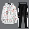 Men's Tracksuits 2024 Spring Autumn Men Fashion Tracksuit Hoodie And Sweatpants Casual Two Piece Set Mens Streetwear Outfit Sport Suit