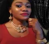 Fani Exquisite Dubai Gold Colorful Nigerian Wedding Woman Accessori Gioielli set per perle africane COSTUTTO GIOITÀ SET2016290