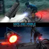 TOPRIDER Bicycle Light 1200LM T6 LED Rechargeable Set Road Bike Front Back Headlight Lamp Flashlight Cycling Light Group 240407