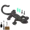 Ganchos 2pcs Ferro fundido lagarto de lagarto toalha de toalhas de casacos Hapter hanguer titular de parede de parede de parede de parede gancho antigo rack de decoração