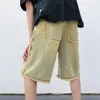American High Street Mens Wide Leg Denim Shorts Summer Fashion Casual Baggy Short Jeans Male Chic Burrs Vêtements 240410