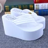 Slippers Bohemian Women's 11 cm Flip Flop Summer anti-glissement épais Clip de fond Sandale Talon Middle Chaussure de plage