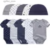 Rompers NOUVELLES GILRES Vêtements 5 sets Bodys + Hat Vêtements Baby Boy Vêtements d'été Coton Coton Bornable Nouvelle-Borne Tenues de bébé 0-6m L410