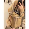 Womens Sweaters Sweater Autumn Round Neck Striped Fashion Long Sleeve Women High End Jacquard Cardigan Knitting Coats S-Xl Drop Delive Otbj3