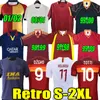 Erkekler Retro Nakata Balbo Totti Futbol Jerseya 1990 1991 1992 1993 1994 1995 1998 Batistuta Dzeko 2001 2002 2004 2005 2006 Montella Klasik Vintage Futbol Gömlek