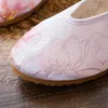 أحذية غير رسمية Veowalk Women Soft Cotton Fabric Flats Ballet Flats Mostice Ballerinas مريحة للسيدات تنزلق على مدرس المشي