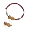 Link Bracelets Natural Charm Fish Thread Bracelet Cotton Handmade Wrist Jewelry Elegant Braided Unique Rope For Girls F0S4