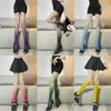 FGF7 Calzini sexy Donne Strall Sexy Gradient Carty Candy Color Patyhose Spring Summer Shin Transparent Female Stockings Party Club Lolita Tights 240416