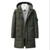 Stone Jacket Island Men's Down Slim Winter Long Men's Cotton Coat Jackets Down Cotton Jackor Factory Direct Sale A6