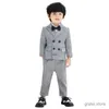 Garnitury Korea Boys Formal Jacket Pants Bowtie fotograficzna sukienka nowonarodzone dziecko 1 rok garnituru urodzinowy Kids Wedding Piano Costume