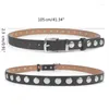 Belts Universal Waist Belt With Adjustable Pin Buckle Harajuku Large Rivet Decor For Women Coat Dress