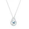 Designer swarovskis gioielli shi jia 1 1 modello originale blu orchid freet lock collana collana elemento femminile catena di cristallo catena femminile rappresentante