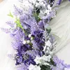 Fleurs décoratives Party de mariage artificiel Garland Hanging Couronnade Décoration de porte de bricolage Natural Purple Lavande Roard Handmade Wreaths Home