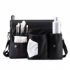 Rownye Make -up -Künstlertasche Stu Bag Tailentasche Pinsel Aufbewahrung für Make -up -Künstler Friseur mit Tissue -Pocket Pinselhalter C5lo##