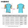 Inbike Summer Cycling Jersey Men Short Short-Dear Mens Mens Bicycle Riding Dertt مع 3 جيوب سحاب كاملة MTB الملابس 240411