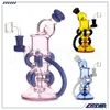 Pièces de narguilé de 8,3 pouces en verre Bubbler Recycler Bong Oil DAB RIGNE GRANDE PIPE D'EAU SUMEUX AVEC LA BANGER DE QUARTZ 14M