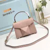 Mulher nova senhora couro Valenn One Stud ombro 2024 Chain Bolsa genuína Willow Bags Bolsa de moda Bolsa de moda RHXP