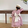 Mädchenkleider Koreanische Ins Frühling Herbst Baby Mädchen Kleid Baumwolle Rumpfer Spitzen Broder Tasche Kleinkind Kinder Lolita