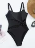 2023 Sexy Solid Swimsuit Vrouwelijk Hollow Out Swimwear Vrouwen Push Up Monokini Bathing Suit Beachwear Swimming Bather 240411