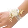 Charmarmband Tillbehör Polyester Corsage Armband Brudtärna Bröllopshandledblommor