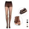 Chaussettes sexy femelle femelle pleine longueur Lady Stretchy Anti-Off Silk Mored Fish Test Open Toe Pantyhose Stocks pour Woman Girl 240416