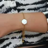 Link -Armbänder Große Barock Perlen -Anhängerarmband für Männer Frauen Edelstahlschmuck Geschenk