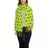 Écharpe Scarpe de trèfle vert avec Tassel St Patricks Day Keep Warm Châle Wraps Women Custom grand hiver bufanda