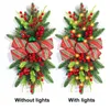 Flores decorativas Decoração de natal Door Swag Garland natal Teard -Stairs Decor de escadas artificiais para jardim de casa