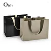 Bolsas de joias Oirlv Shopping Paper Paptle personalizado para pequenas empresas preto sacos verdes brancos para embalagem
