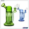 7,5 Zoll Glaswasserrohröl DAB Rigglas Shisha Rohre Bubbler Recycler Bong mit 14mm Quarzknaller