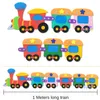 Gift Wrap EVA Form Children Room Cute Handwork 3D Small Train Combination Wall Sticker Kindergarten Classroom Decoration Toys For Kids DIY