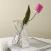 مزهريات بسيطة غير منتظمة زجاجية صغيرة مزهرية المنزل إكسسوارات غرفة المعيشة طاولة الطعام الزهور