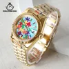 Montre-bracelets Minufflesecond Puzzle Golden NH35 Watch Sapphire Crystal Mouvement automatique 39 mm en acier inoxydable imperméable Gold NH35A Men