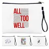all TOO WELL Red Taylor's Versi Music Swift Albums Folklore Cosmetic Bag MakeUp Case Make Up Pouch Toilet Kits Gift for Fan n7M8#