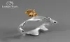 Lotus Fun Real 925 Sterling Silver Natural Original Handmade Designer Fine Jewelry Bee and Dripping Honey Rings for Women Bijoux 29008316