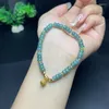 Colliers pendants Jade d'eau bleue avec petit bracelet en forme de cloche