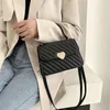 Sacchetti da sera filo ricamo una borsa trapunta trapunta per donna designer di lusso in pelle lady lady shood borsetta