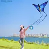 Yongjian Crystal Butterfly Kite Beautiful Blue Kite Outdoor Fun Kite Flying Toys for Children Outdoor Sports Toys Y240416