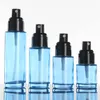 Speicherflaschen Frauen Parfüm oder Lotion Kosmetische Verpackung Glasflasche Nebel Sprühgerät 60 ml Blau Großhandel