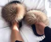 Ethel Anderson Fuzzy fur Slippers Flip Flop Women Fur Slides Furry y Plush Designer Summer 2109141869205